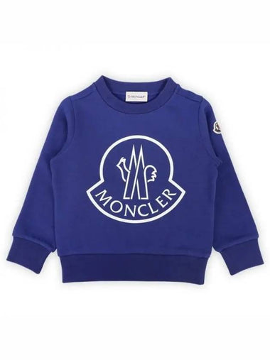 Kids Waffen Printing Sweatshirt Blue 8G00011 899PS 758 270605 1065546 - MONCLER - BALAAN 1