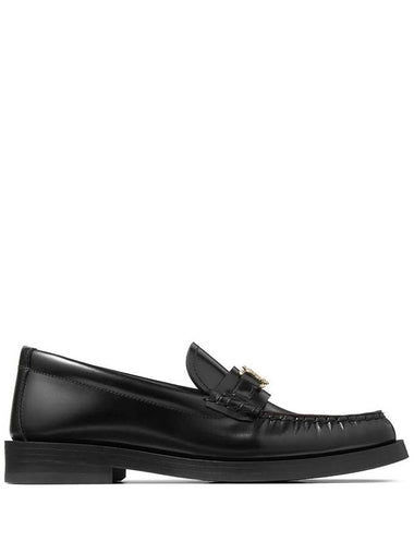 Jimmy Choo Addie Leather Loafers With Logo Plaque - JIMMY CHOO - BALAAN 1