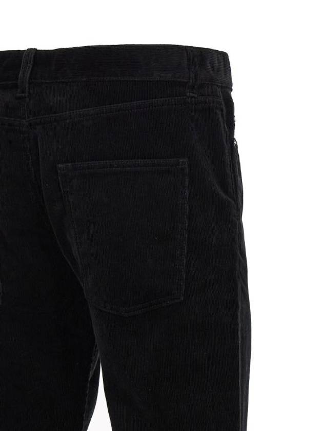 Men's Corduroy Straight Pants Black - SAINT LAURENT - BALAAN 5