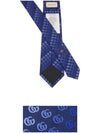 GG Logo Pattern Tie Blue - GUCCI - BALAAN 4