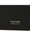 TF Logo Leather Passport Wallet Black - TOM FORD - BALAAN 7