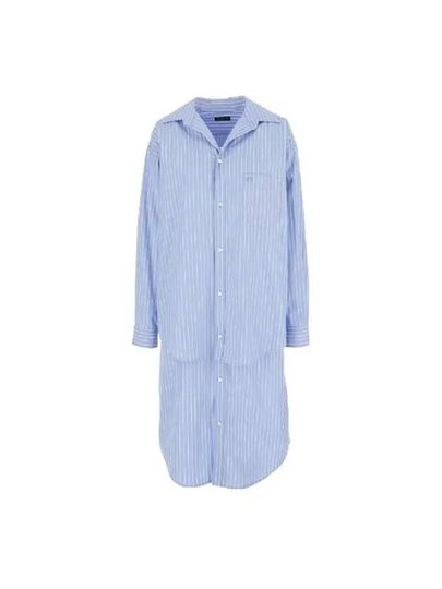 BB Classic Layered Shirt Midi Dress Light Blue - BALENCIAGA - BALAAN 2