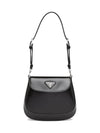 Cleo Brushed Leather Mini Shoulder Bag Black - PRADA - BALAAN 2