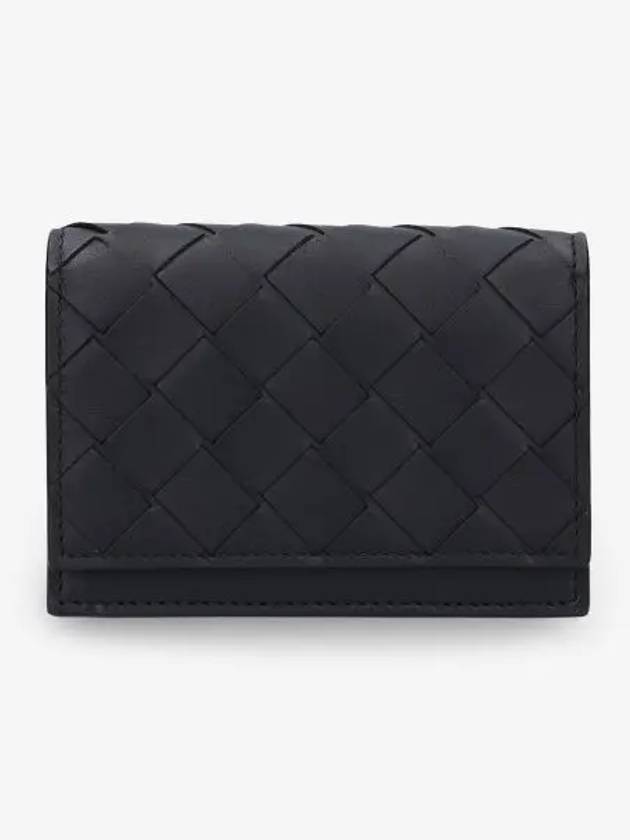 Intrecciato Folding Card Wallet Black - BOTTEGA VENETA - BALAAN 2