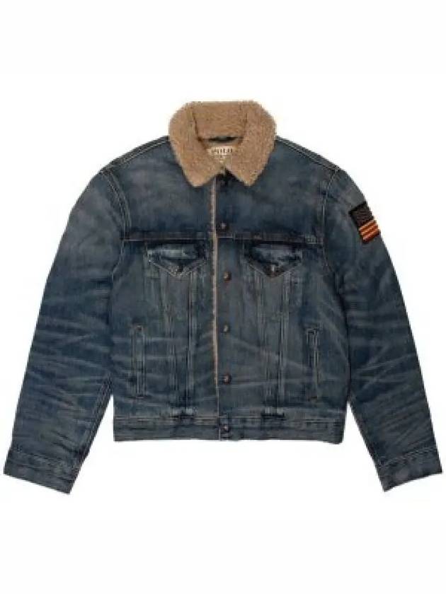 Fleece Line Trucker Denim Jacket Blue - POLO RALPH LAUREN - BALAAN 2