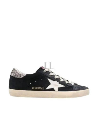 Superstar Glitter Tab Suede Low Top Sneakers Navy - GOLDEN GOOSE - BALAAN 2