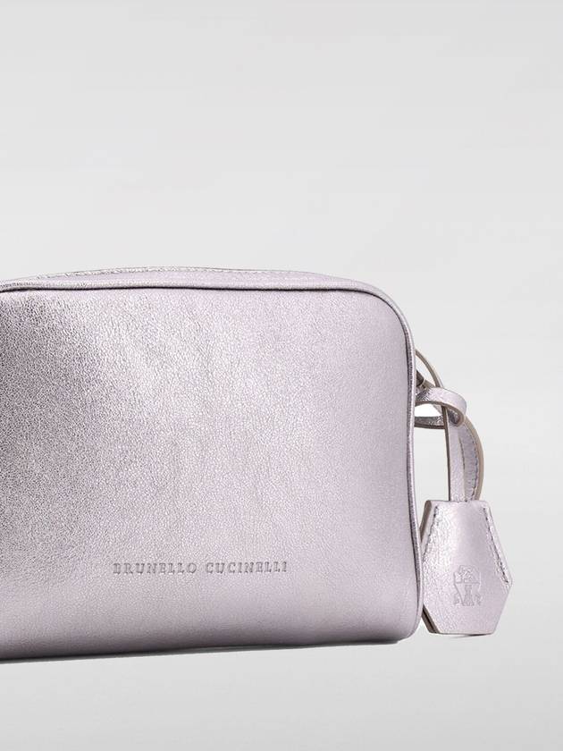 Boston Lame Calfskin Cross Bag Silver - BRUNELLO CUCINELLI - BALAAN 4