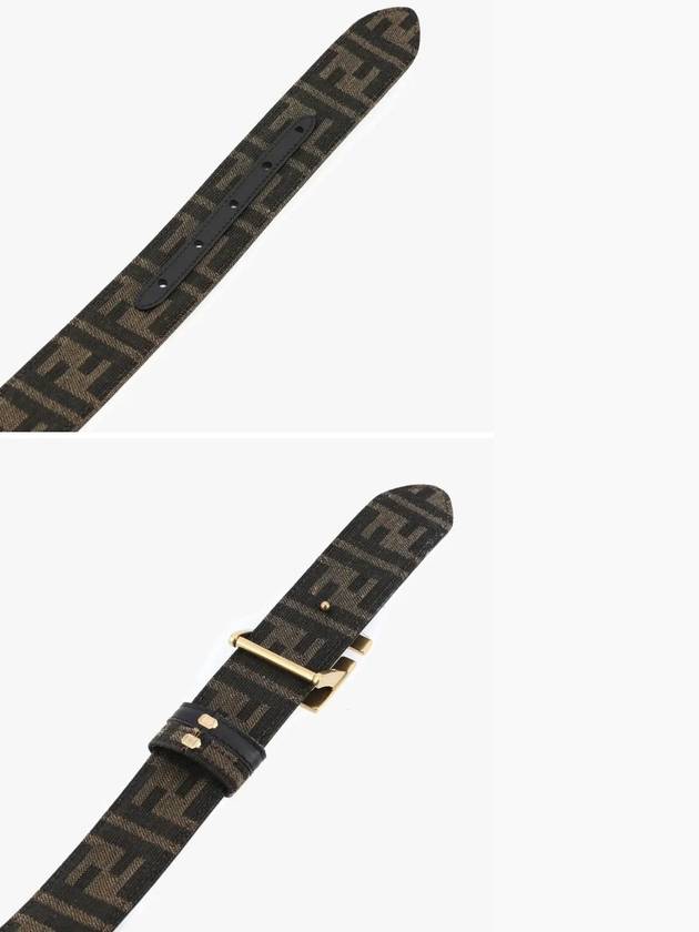 FF Fabric Reversible Leather Belt Black - FENDI - BALAAN 4