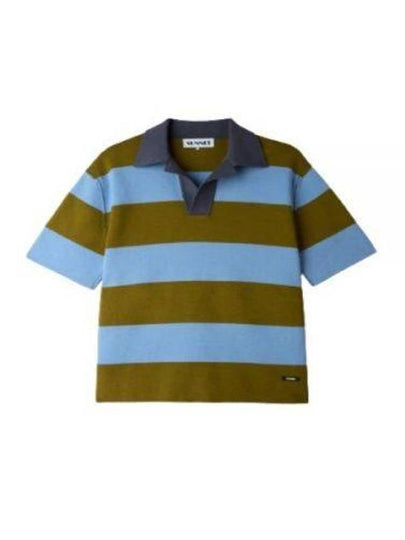 Magliaunita Stripe Polo Shirt Blue Green - SUNNEI - BALAAN 2