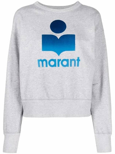 Mobily Big Logo Sweatshirt Grey - ISABEL MARANT - BALAAN 1