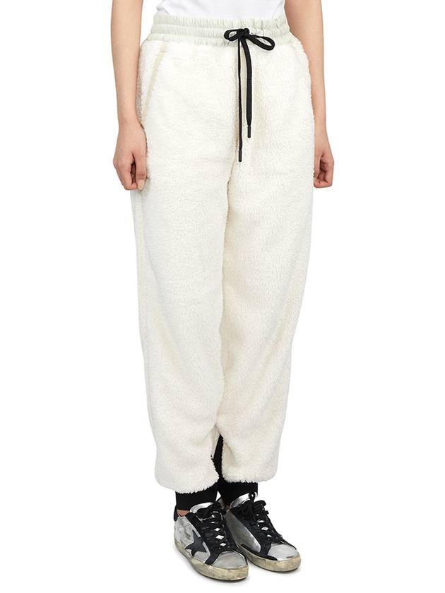 Grenoble Dadynamic Shearling Track Pants Ivory - MONCLER - BALAAN.