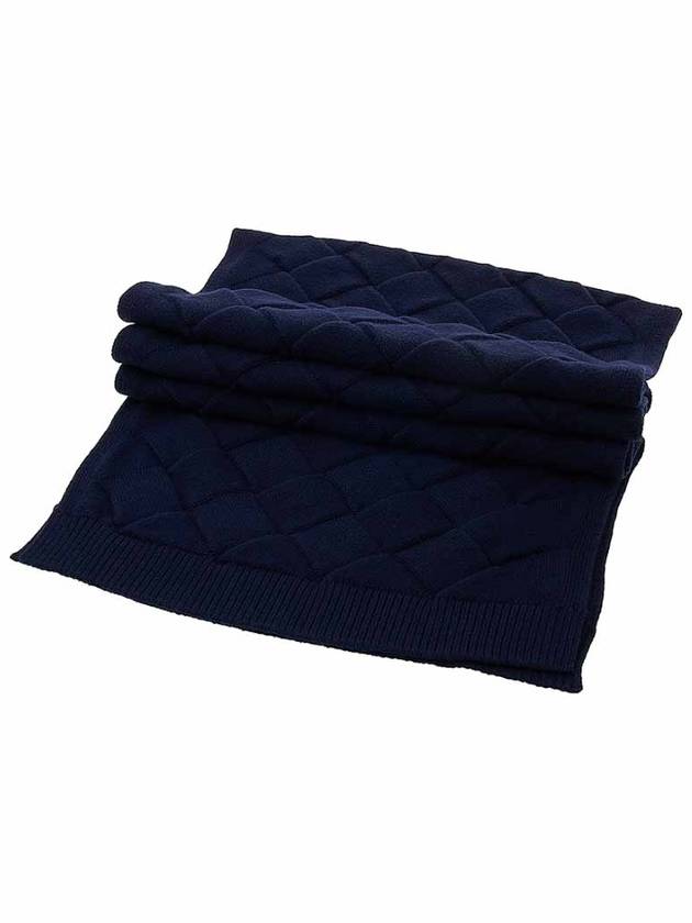 Intrecciato Wool Muffler Navy - BOTTEGA VENETA - BALAAN 4