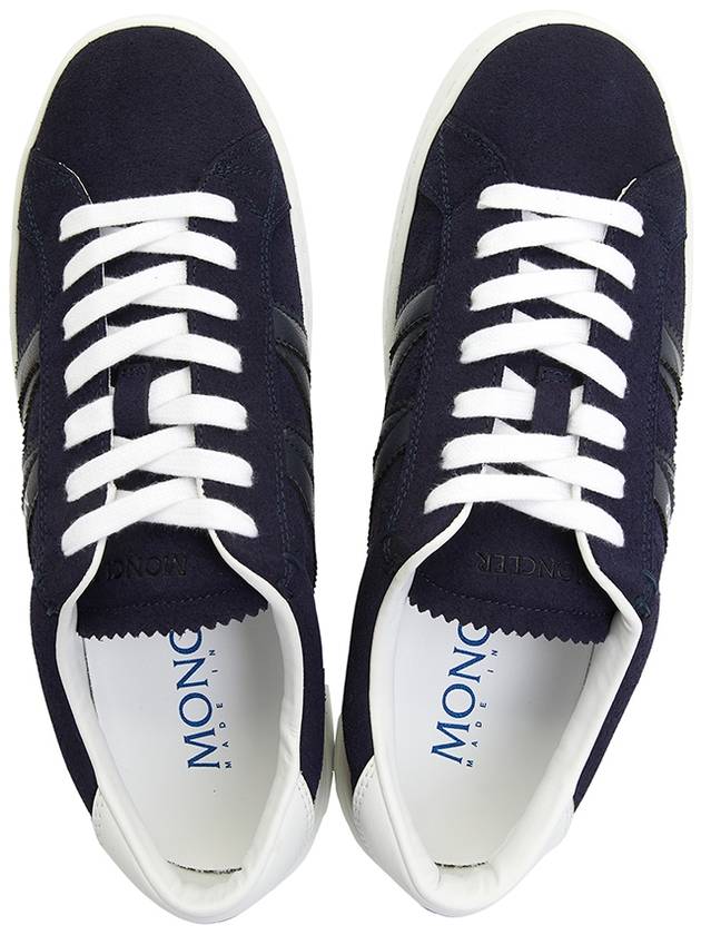 Monaco Paneled Low Top Sneakers Navy - MONCLER - BALAAN 3