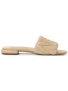 Matelasse Nappa Leather Slippers Beige - MIU MIU - BALAAN 5