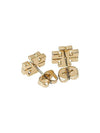 Crystal Logo Stud Earrings Gold - TORY BURCH - BALAAN 3