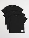 Logo Label Cotton 3 Pack Short Sleeve T-Shirt Black - JIL SANDER - BALAAN 3