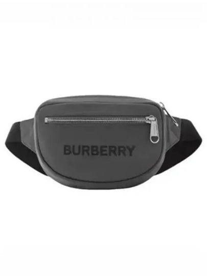 Cannon Logo Nylon Zipper Cross Bag Grey - BURBERRY - BALAAN 2