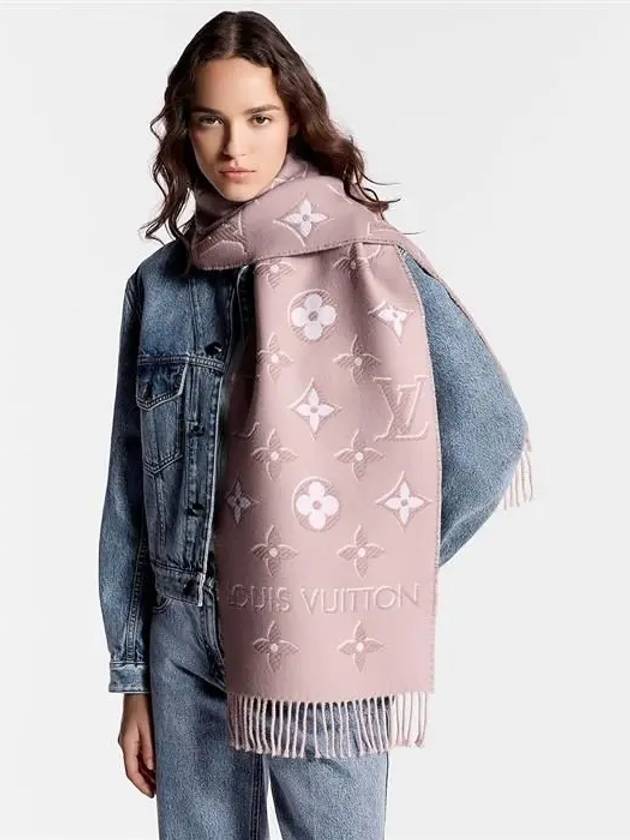 LV Essential Shine Wool Scarf Rose - LOUIS VUITTON - BALAAN 7