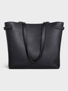 Cabas Anais Cuir Grain Calfskin Tote Bag Black - CELINE - BALAAN 6