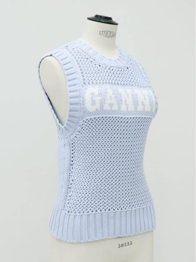 Sky blue knit sleeveless - GANNI - BALAAN 6