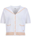 Sailor collar color combination short sleeve knit MK3MD355ORE - P_LABEL - BALAAN 10