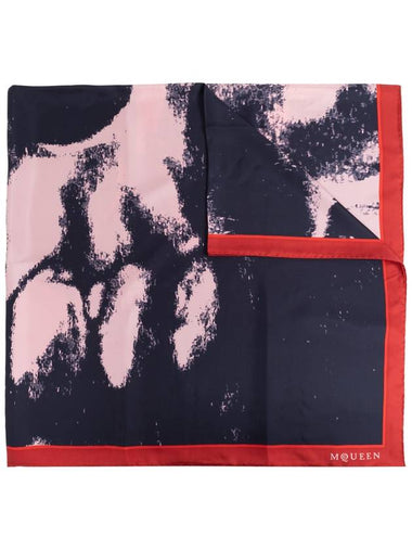 Alexander McQueen Silk Scarf, Women's, Navy Blue - ALEXANDER MCQUEEN - BALAAN 1