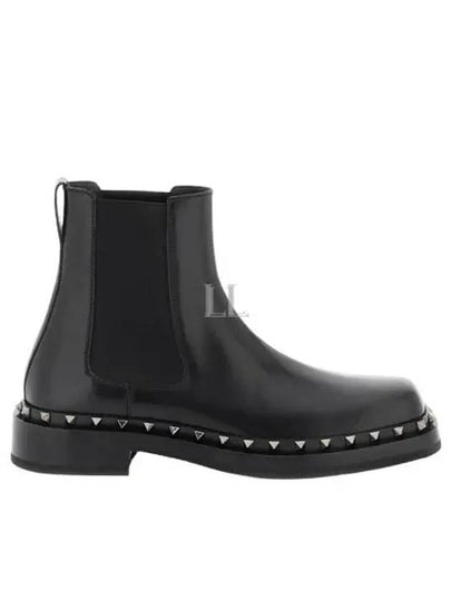 Rockstud Chelsea Boots Black - VALENTINO - BALAAN 2