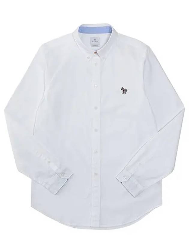 Men's Logo Patch Long Sleeve Shirt White - PAUL SMITH - BALAAN 5