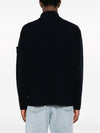 Ghost Piece Mock Neck Virgin Wool Knit Top Navy - STONE ISLAND - BALAAN 5