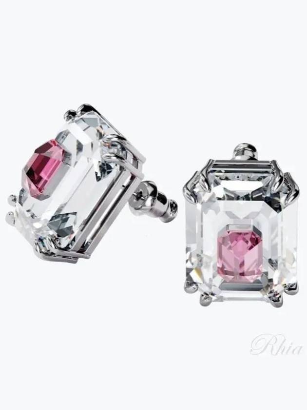 Chroma Stud Earrings Silver Pink - SWAROVSKI - BALAAN 2