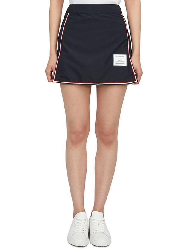 Women's Military Ripstop Framing Mini A-Line Skirt Navy - THOM BROWNE - BALAAN 4