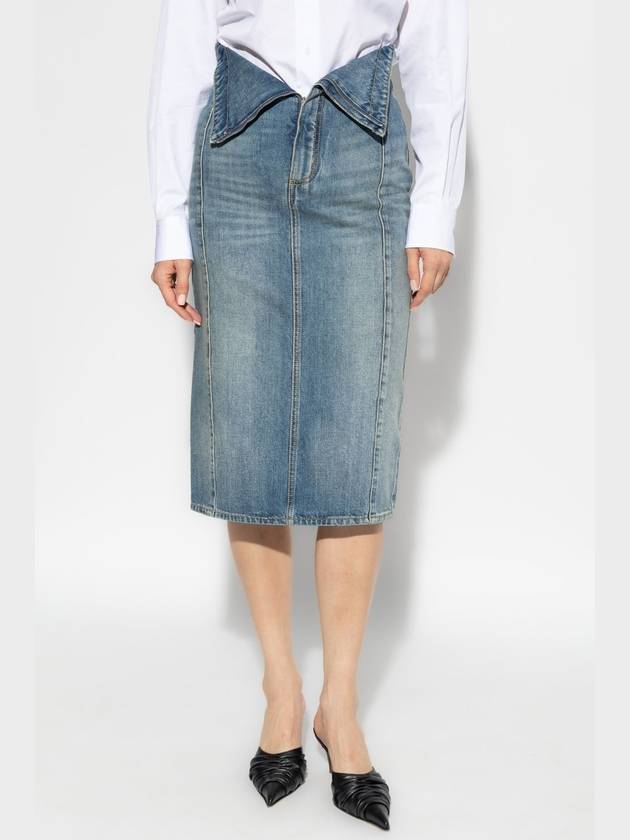 Alexander McQueen Denim Skirt, Women's, Blue - ALEXANDER MCQUEEN - BALAAN 3