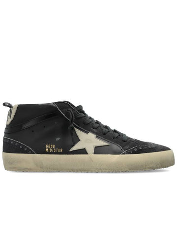 Mid Star Classic High Top Sneakers Black - GOLDEN GOOSE - BALAAN 1