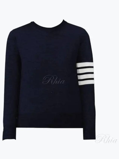 4-Bar Merino Jumper Wool Knit Top Navy - THOM BROWNE - BALAAN 2