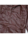 Women's Montague Leather Trench Coat Chestnut VOL2219 - HOUSE OF SUNNY - BALAAN 5