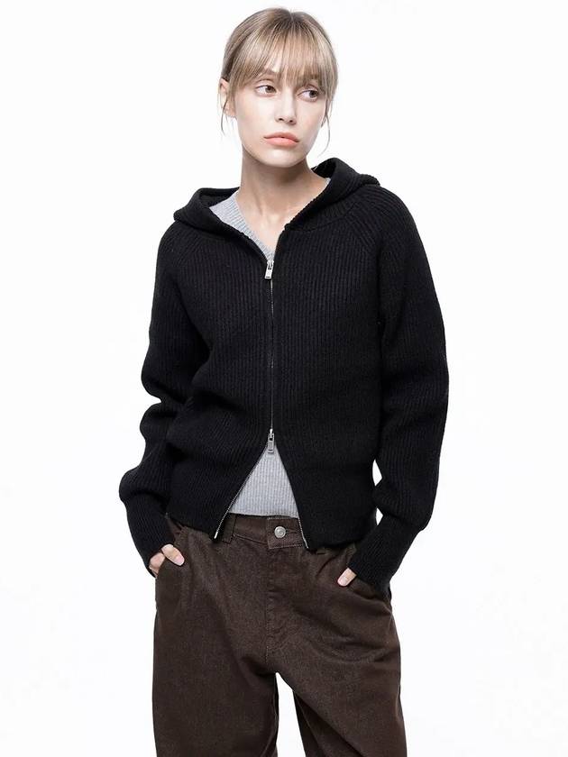 Four Woman Women s Soft Hazy Hooded Knit Black W243TP06BK - CHANCE'S NOI - BALAAN 2