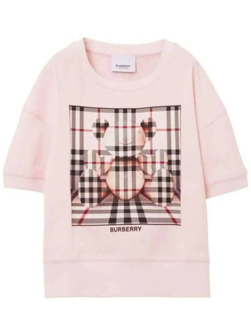 Kids Thomas Bear Pink Short Sleeve T Shirt 8069415 Outlet Italy - BURBERRY - BALAAN 1