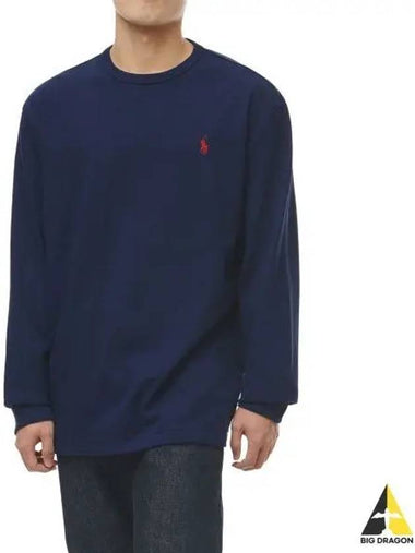 Classic fit jersey long sleeve t shirt blue - POLO RALPH LAUREN - BALAAN 1