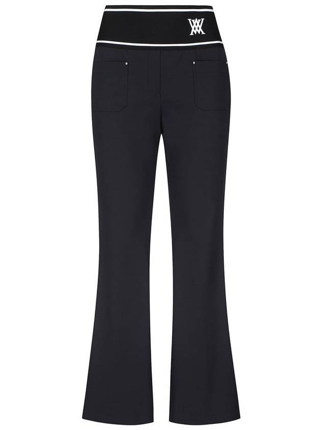 Official WOMEN LOGO BAND BOOTCUT LONG PANTS BK - ANEWGOLF - BALAAN 1