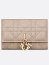 XS Lady Cannage Lambskin Flap Wallet Powder Beige - DIOR - BALAAN 2