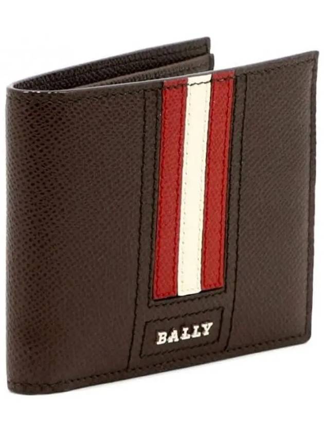 Tevye Leather Halfw Wallet Brown - BALLY - BALAAN 5