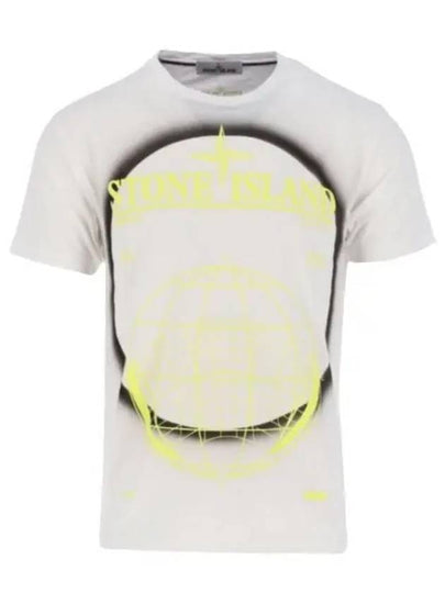 Men's Solar Eclipse Logo Short Sleeve T-Shirt White - STONE ISLAND - BALAAN 2