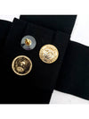 Crystal CC logo crest button gold earrings - CHANEL - BALAAN 3