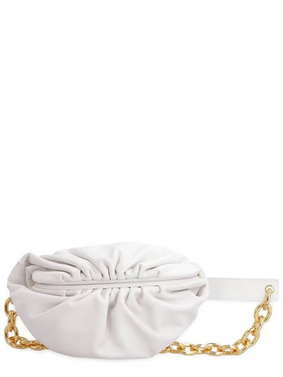 Chain Leather Belt Bag White - BOTTEGA VENETA - BALAAN 2