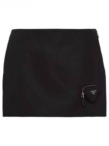 Re nylon triangle logo pouch skirt 271064 - PRADA - BALAAN 1