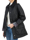 Beadnell Wax Zip-up Jacket Black - BARBOUR - BALAAN 9