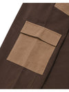 Unisex Cargo Wide Pants Brown - PHOS333 - BALAAN 7