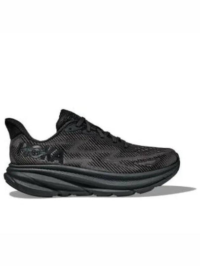 Clifton 9 Wide Low Top Sneakers Black - HOKA ONE ONE - BALAAN 2