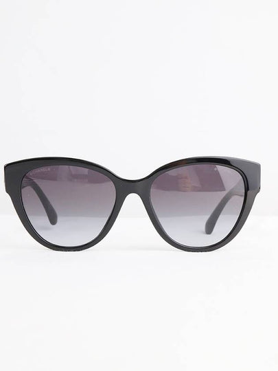 Eyewear Butterfly Heart Logo Sunglasses Black Grey - CHANEL - BALAAN 2