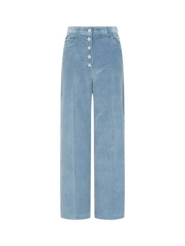 PS Women s Button Up Corduroy Pants Blue 271274 - PAUL SMITH - BALAAN 1